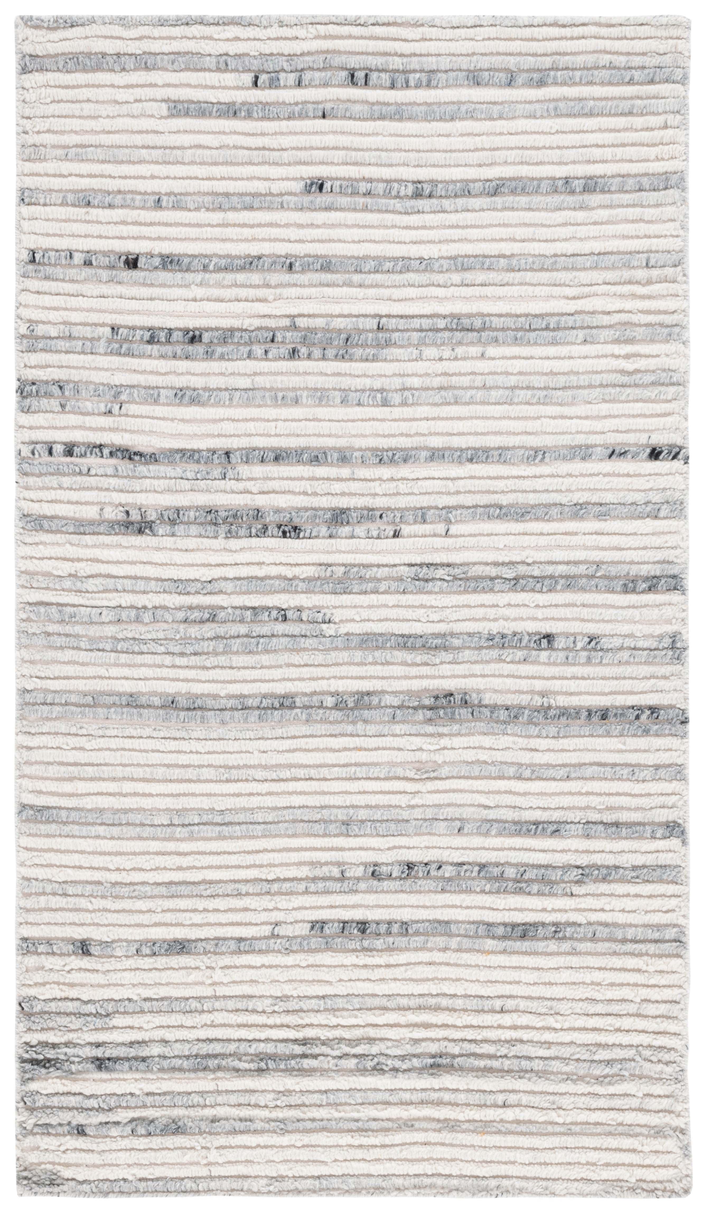Casablanca CSB793 Hand Woven Indoor Area Rug - Grey/Ivory - 4'x6' - Safavieh