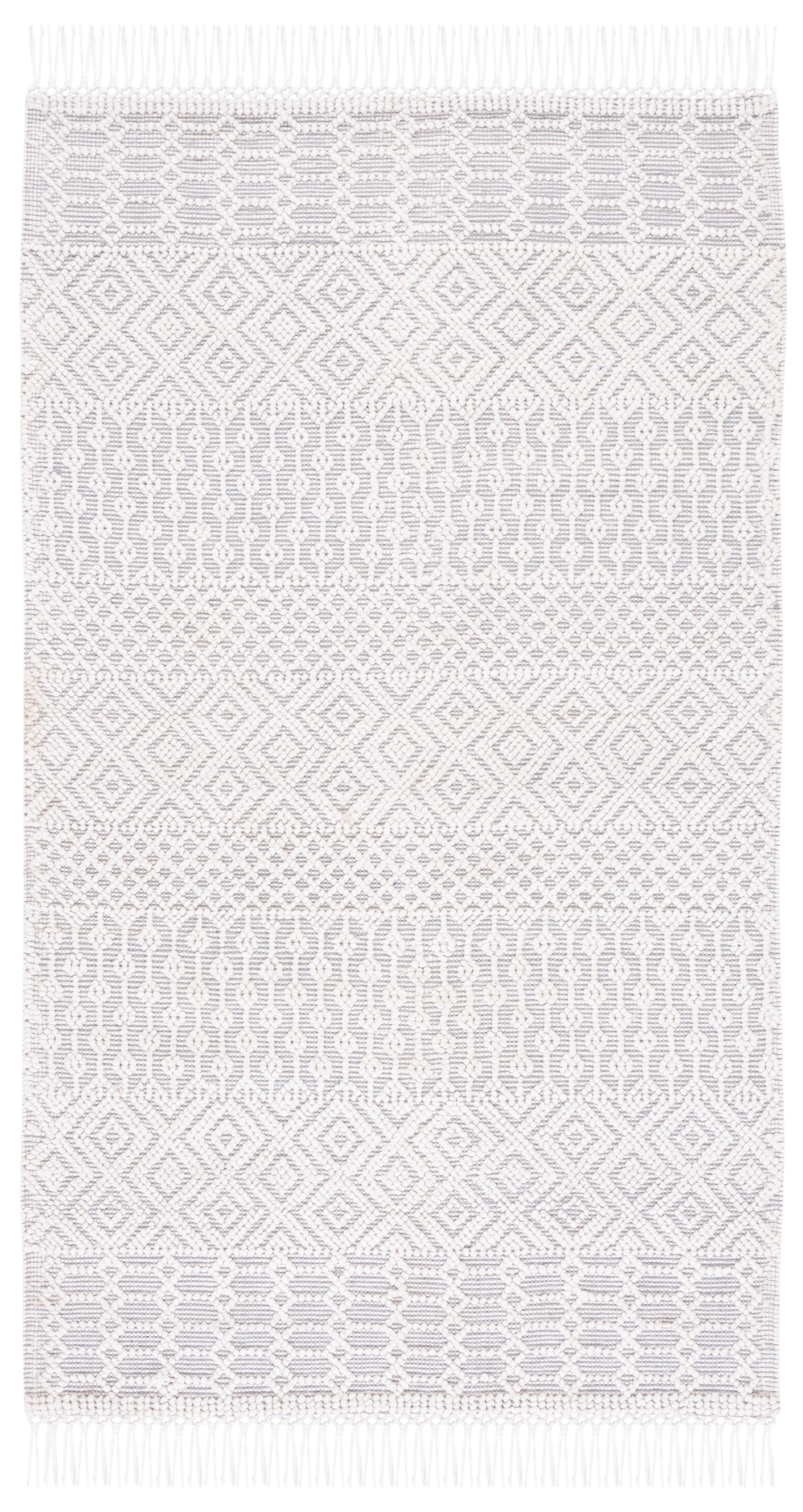 Casablanca CSB276 Hand Woven Indoor Area Rug - Grey/Ivory - 5'x8' - Safavieh