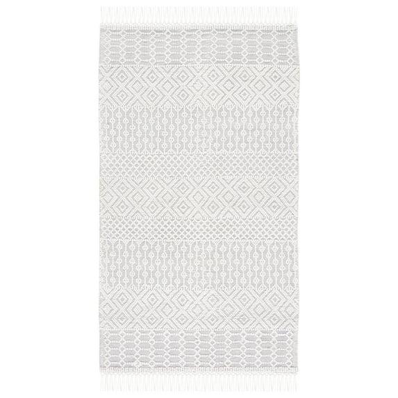 Casablanca CSB276 Hand Woven Indoor Area Rug - Grey/Ivory - 5'x8' - Safavieh