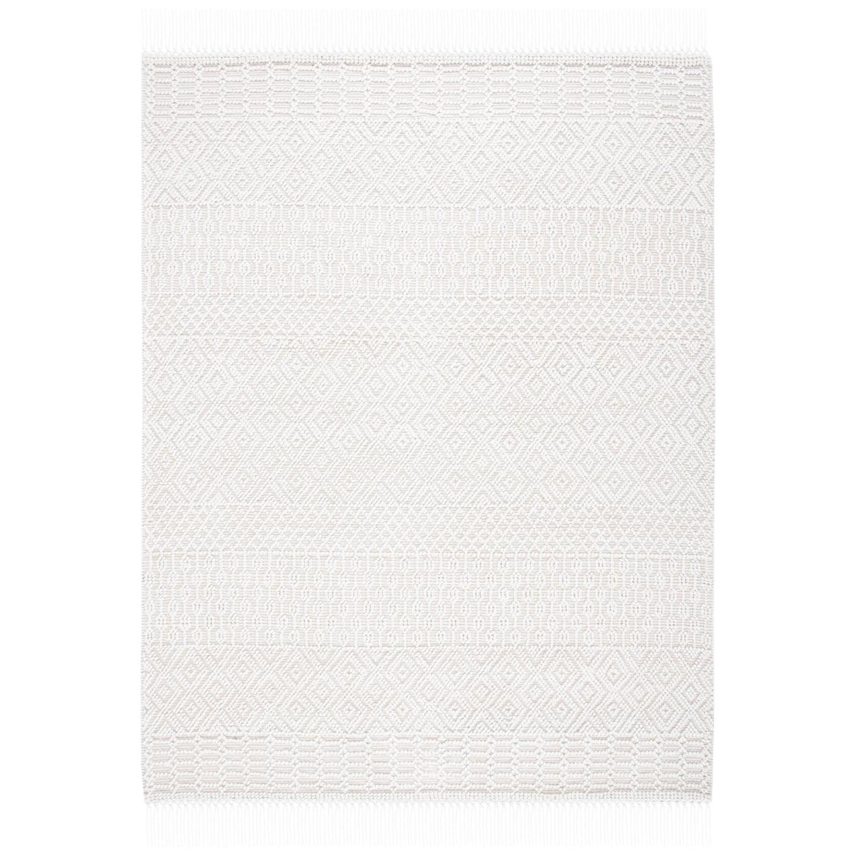 SAFAVIEH Casablanca Braelyn Diamond Area Rug, Ivory, 4' x 6'