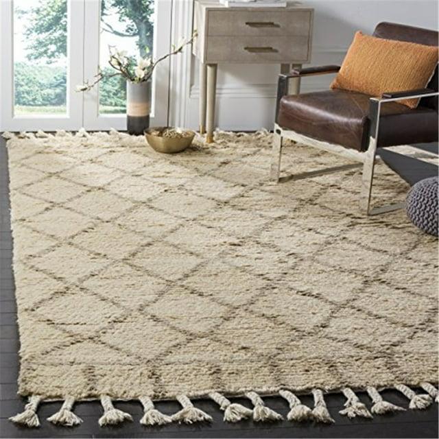 Foundry Select Calsbeck Geometric Handmade Wool Ivory/Grey Area Rug | Wayfair