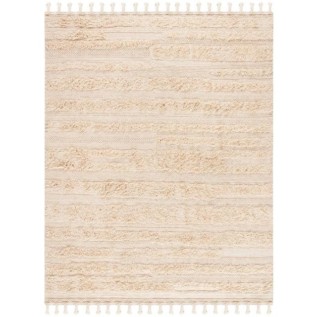 SAFAVIEH Casablanca Candida Striped Wool Area Rug, Beige, 9' x 12'