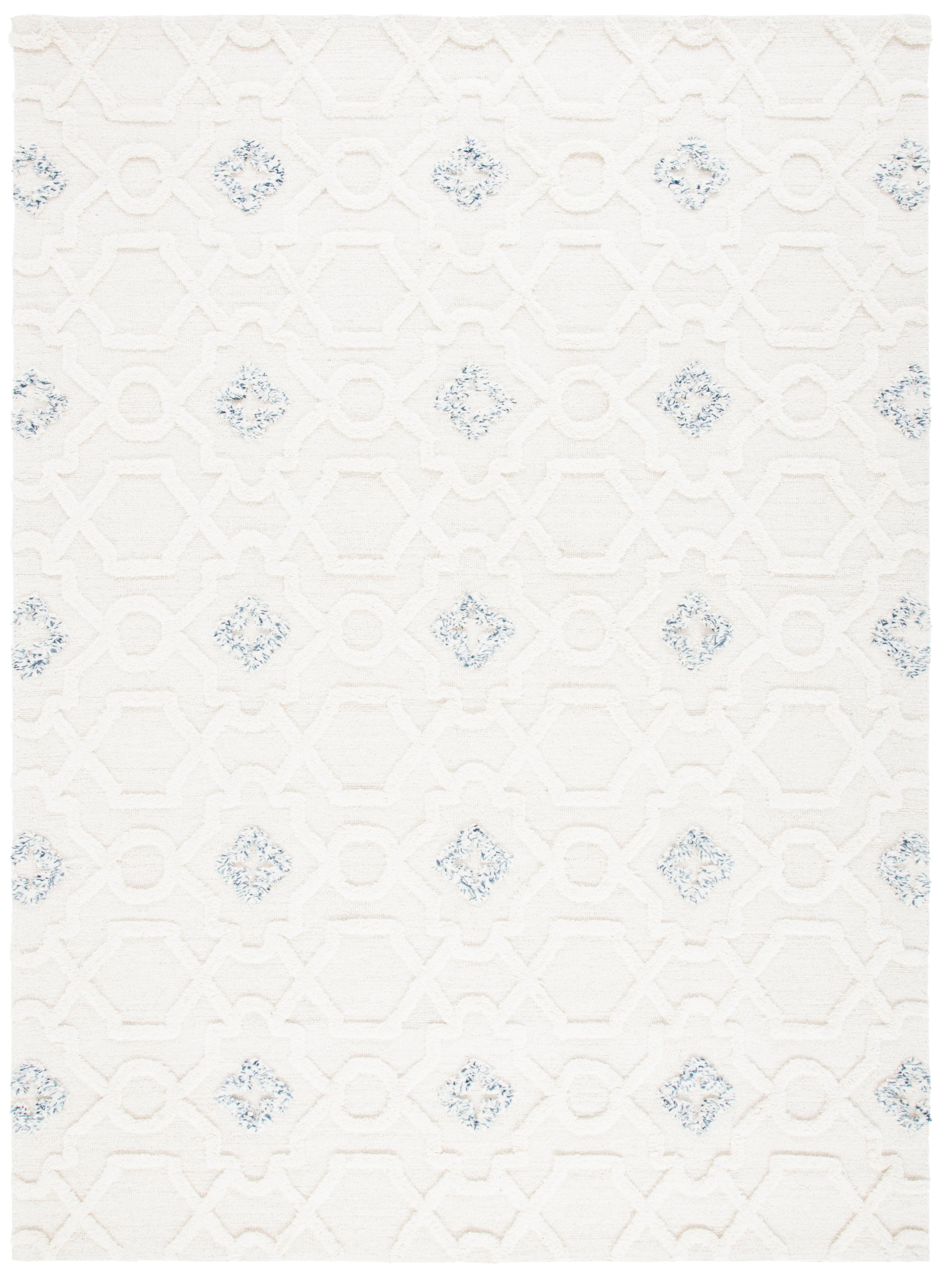 Ivory Hand-Tufted Wool Shag 8' x 10' Area Rug