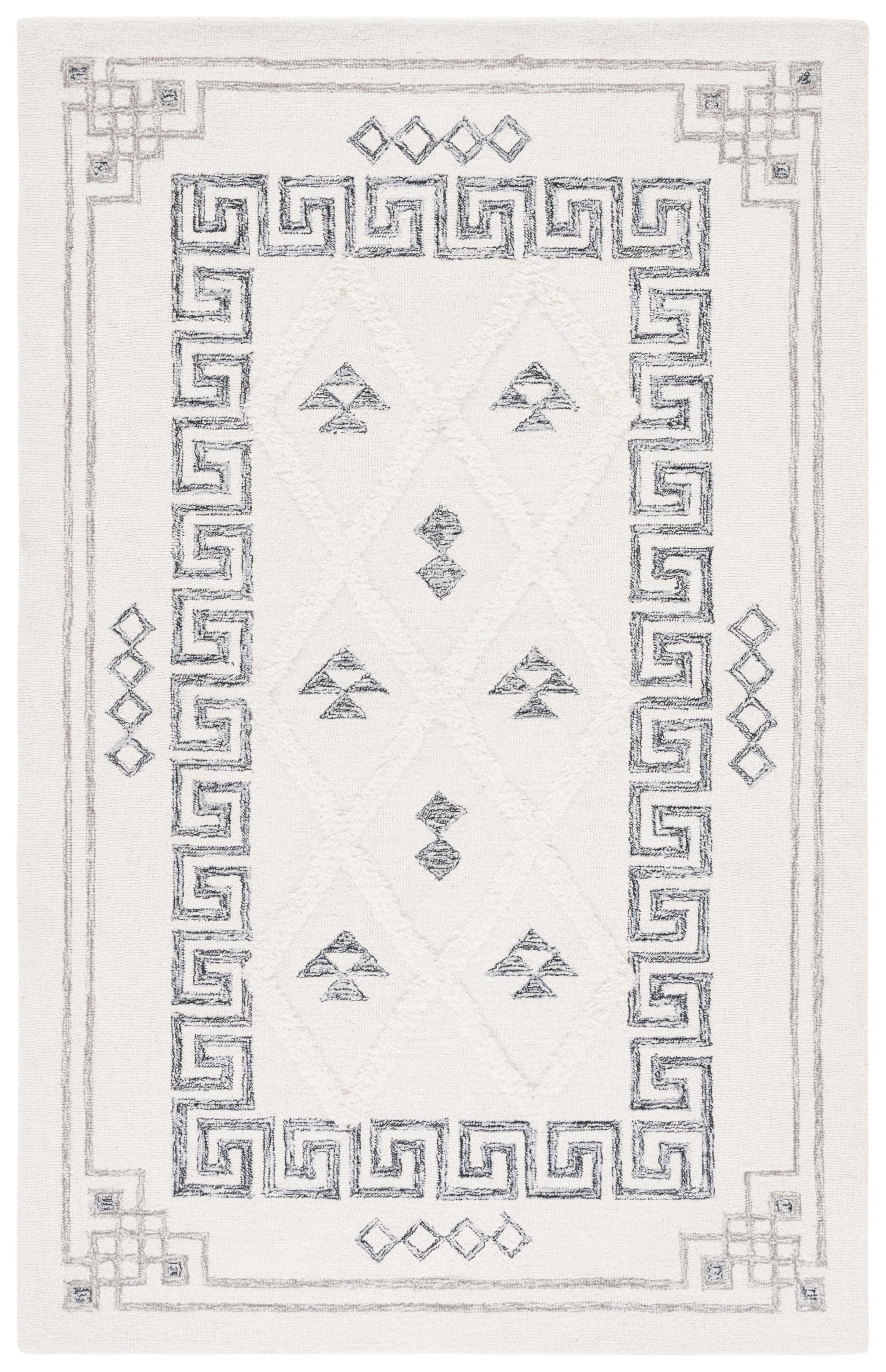 Casablanca CSB989 Hand Tufted Indoor Area Rug - Ivory/Black - 8'x10' - Safavieh