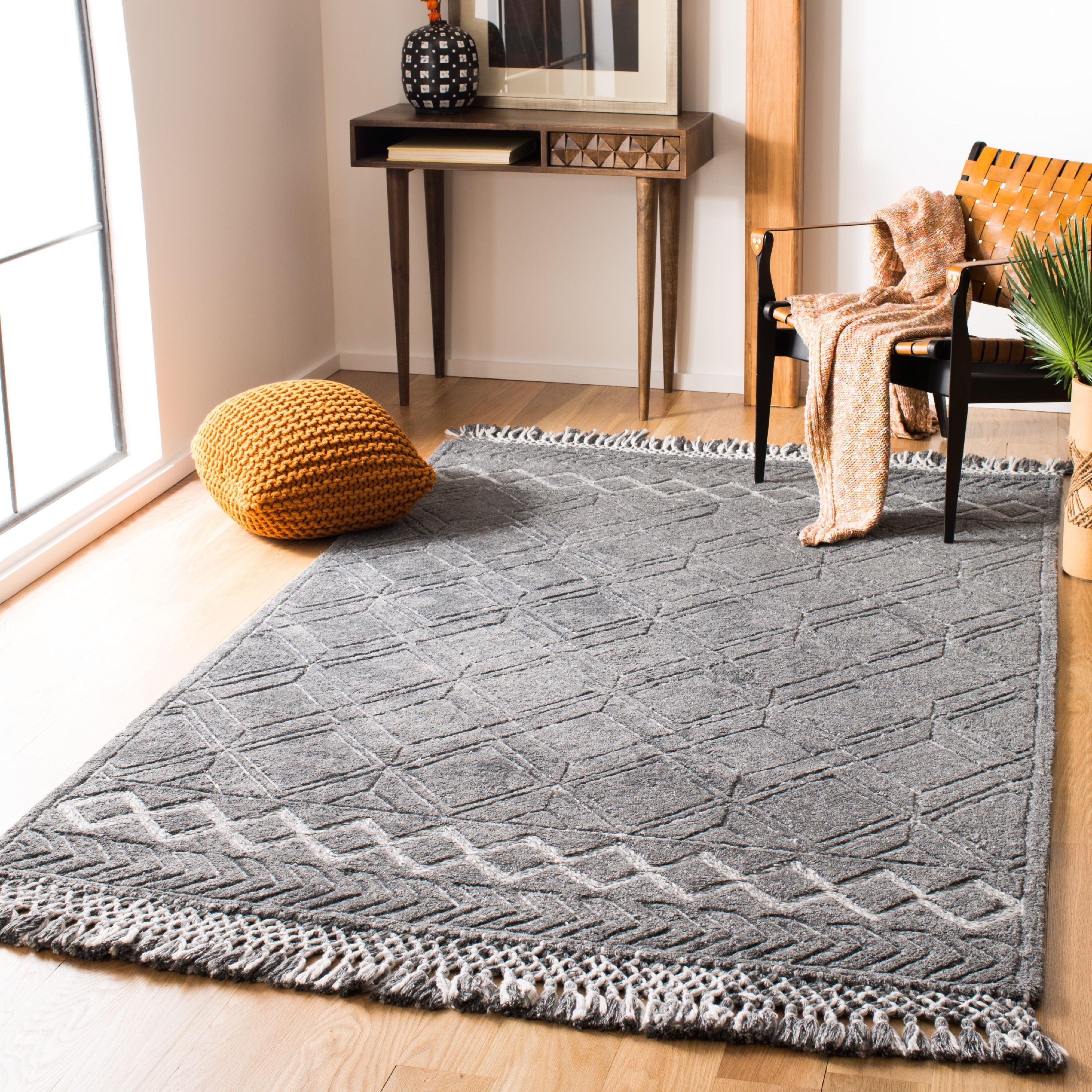 Casablanca CSB664 Hand Tufted Area Rug - Charcoal - 8'x10' - Safavieh.