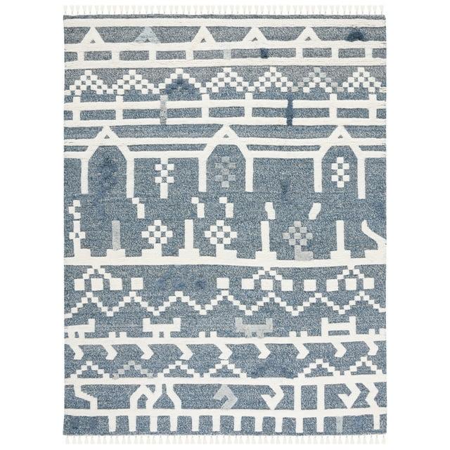 Casablanca CSB523 Hand Knotted Area Rug - Blue/Ivory - 8'x10' - Safavieh.