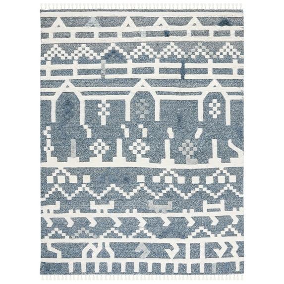 Casablanca CSB523 Hand Knotted Area Rug - Blue/Ivory - 8'9"x11'9" - Safavieh.