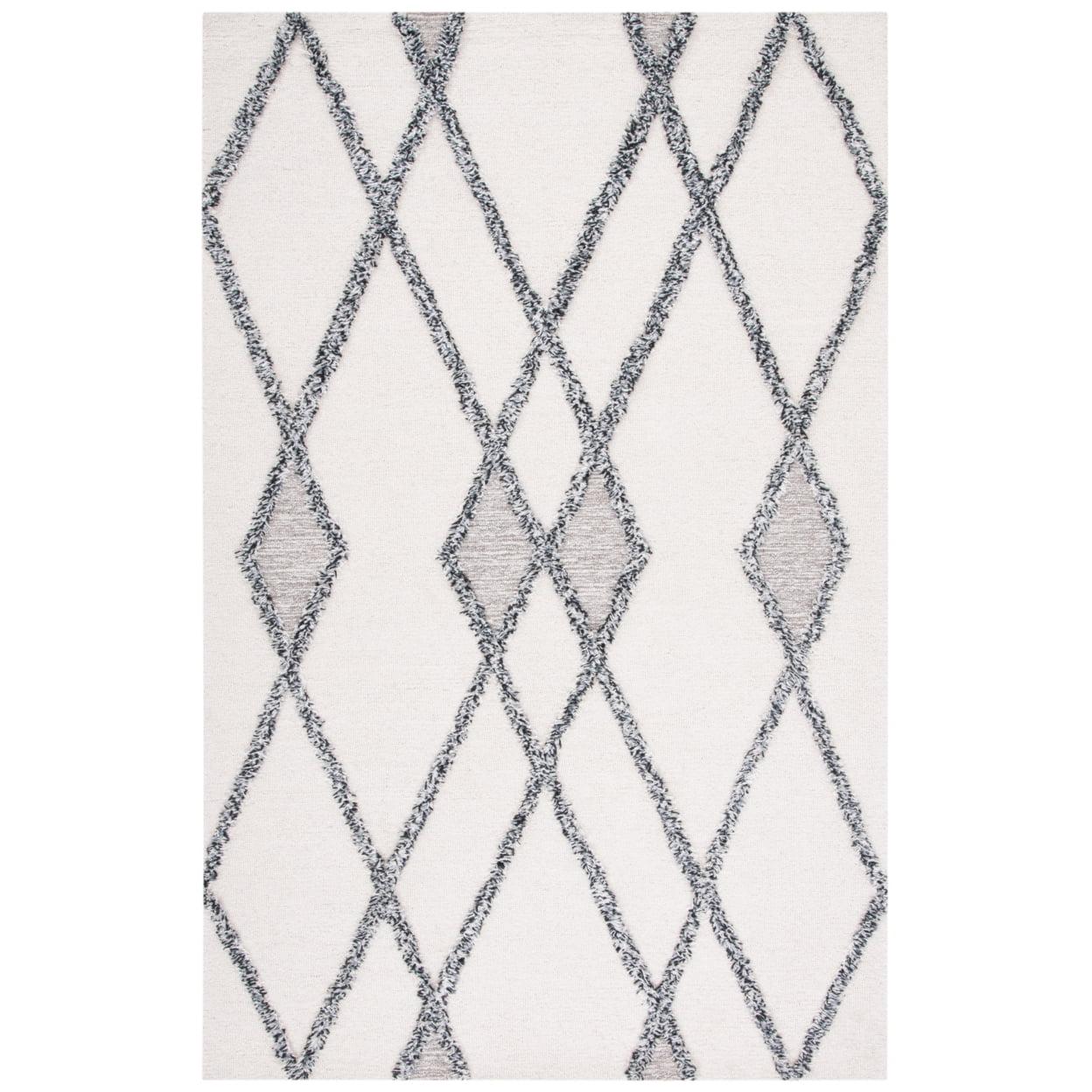 Casablanca CSB977 Hand Tufted Area Rug - Ivory/Black - 6'x9' - Safavieh.