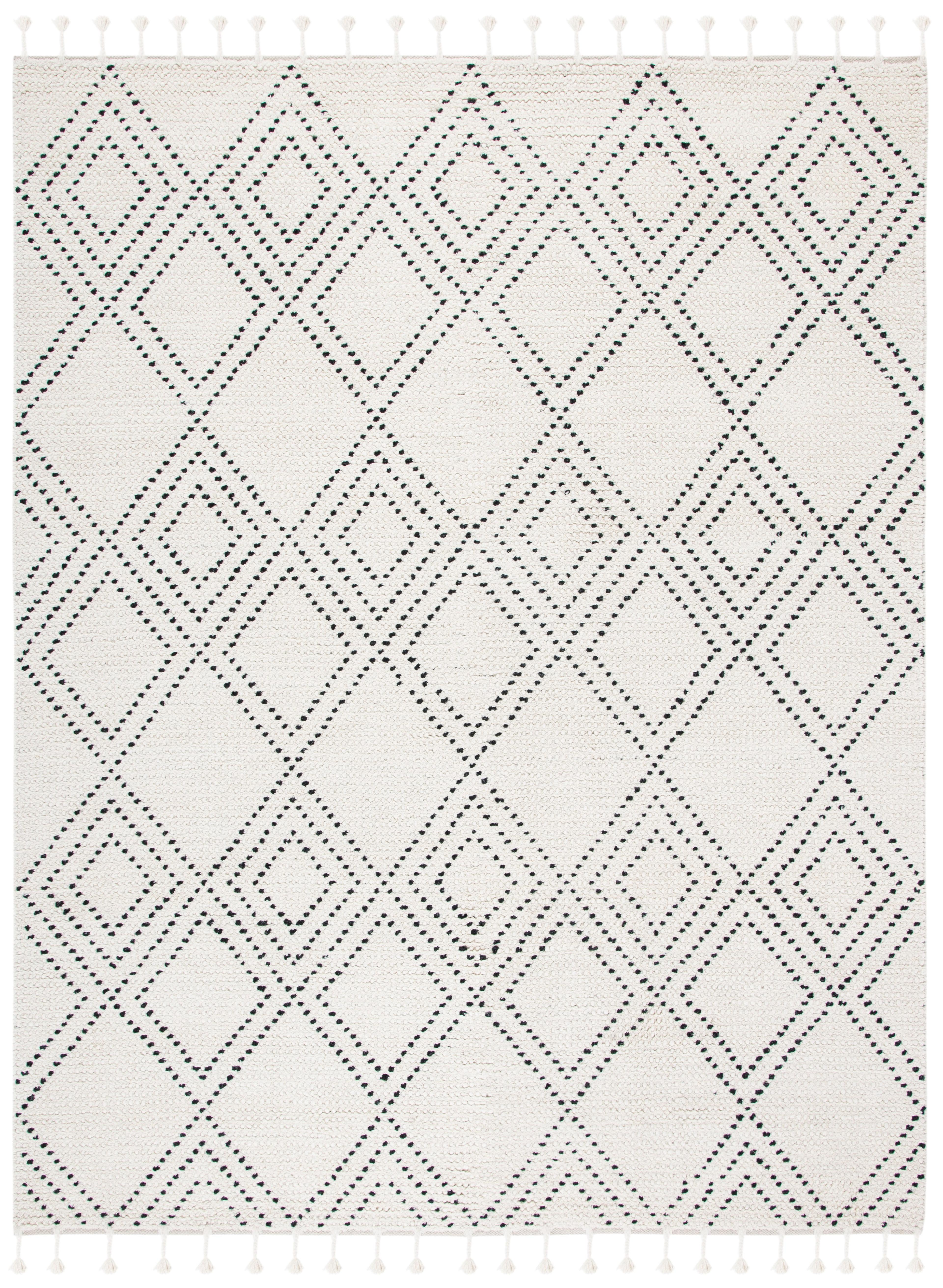 Casablanca CSB676 Hand Loomed Area Rug - Ivory/Black - 8'x10' - Safavieh.