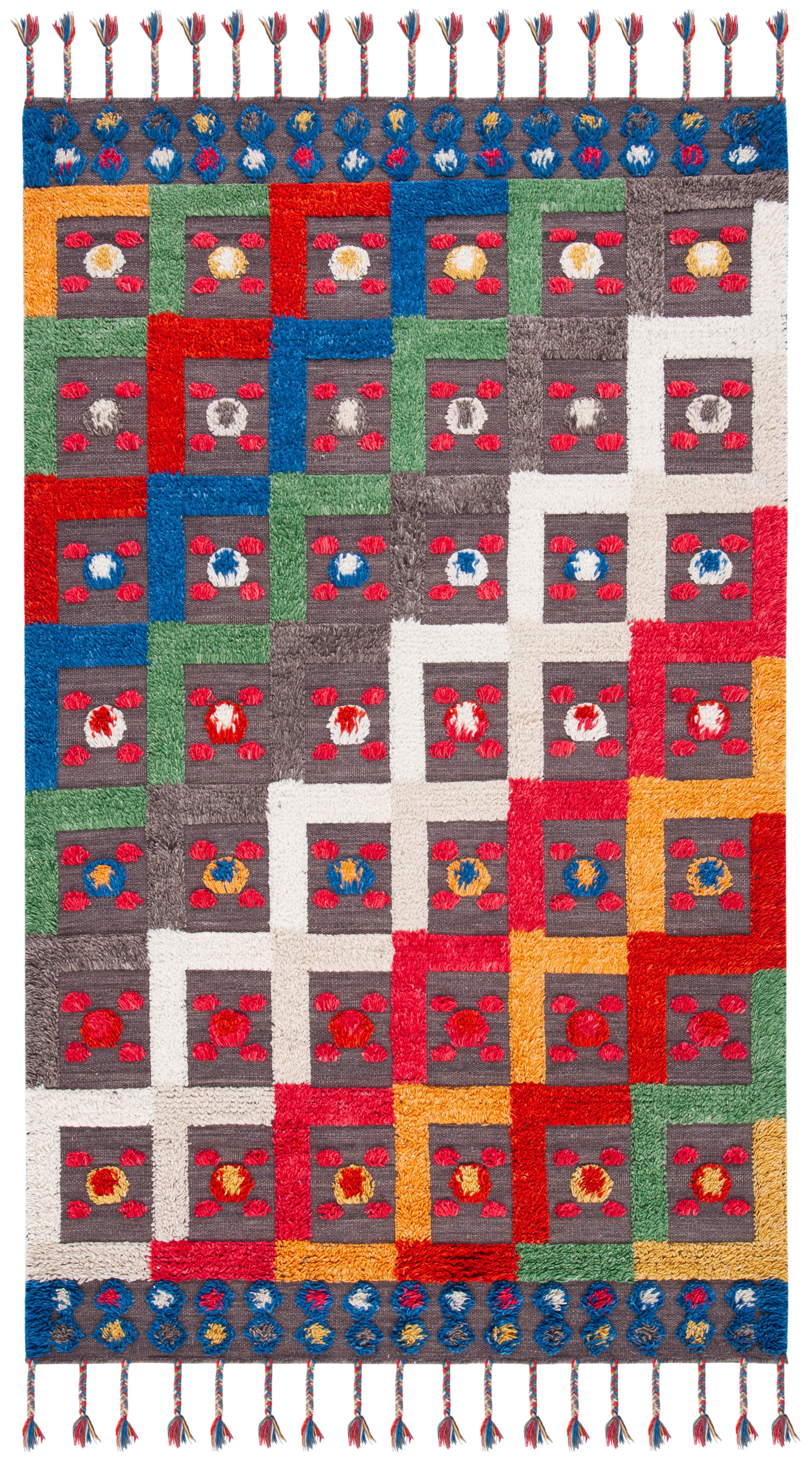 Casablanca CSB576 Hand Loomed Indoor Area Rug - Blue/Green - 8'x10' - Safavieh