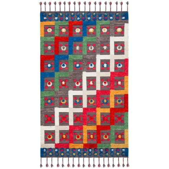 Casablanca CSB576 Hand Loomed Indoor Area Rug - Blue/Green - 8'x10' - Safavieh