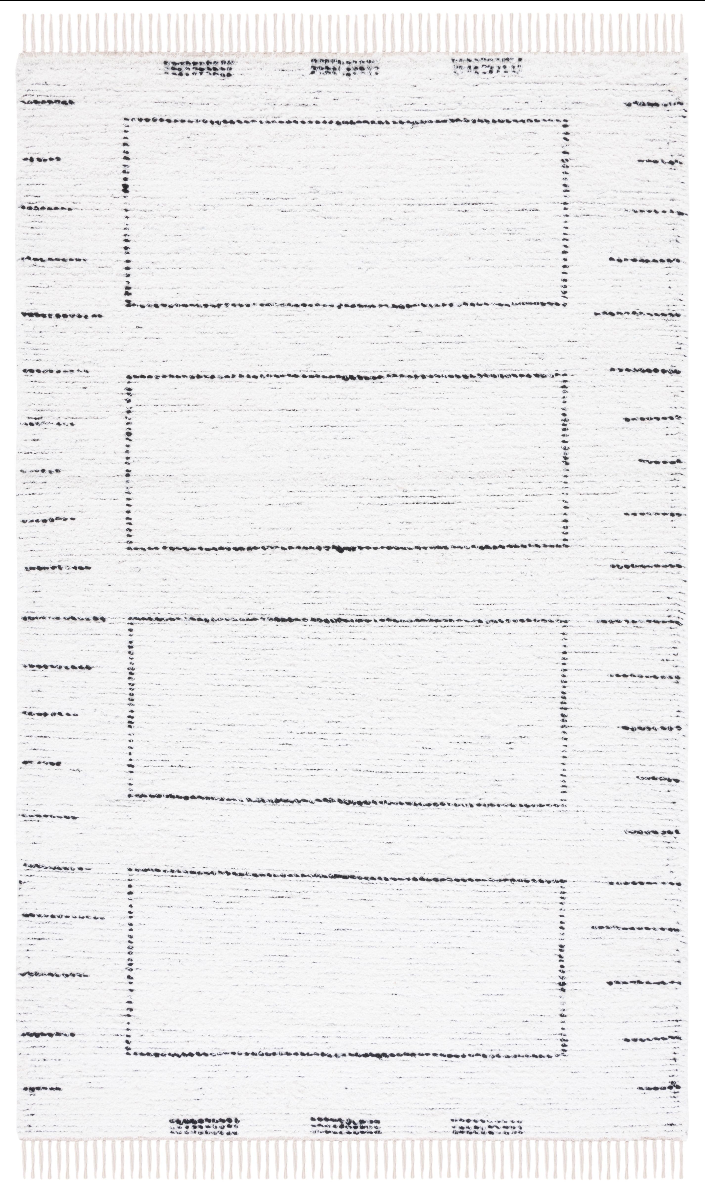 Casablanca CSB463 Hand Woven Area Rug - Ivory/Black - 3'x5' - Safavieh.