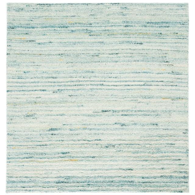 SAFAVIEH Casablanca Katharine Distressed Area Rug, Turquoise/Ivory, 6' x 6' Square
