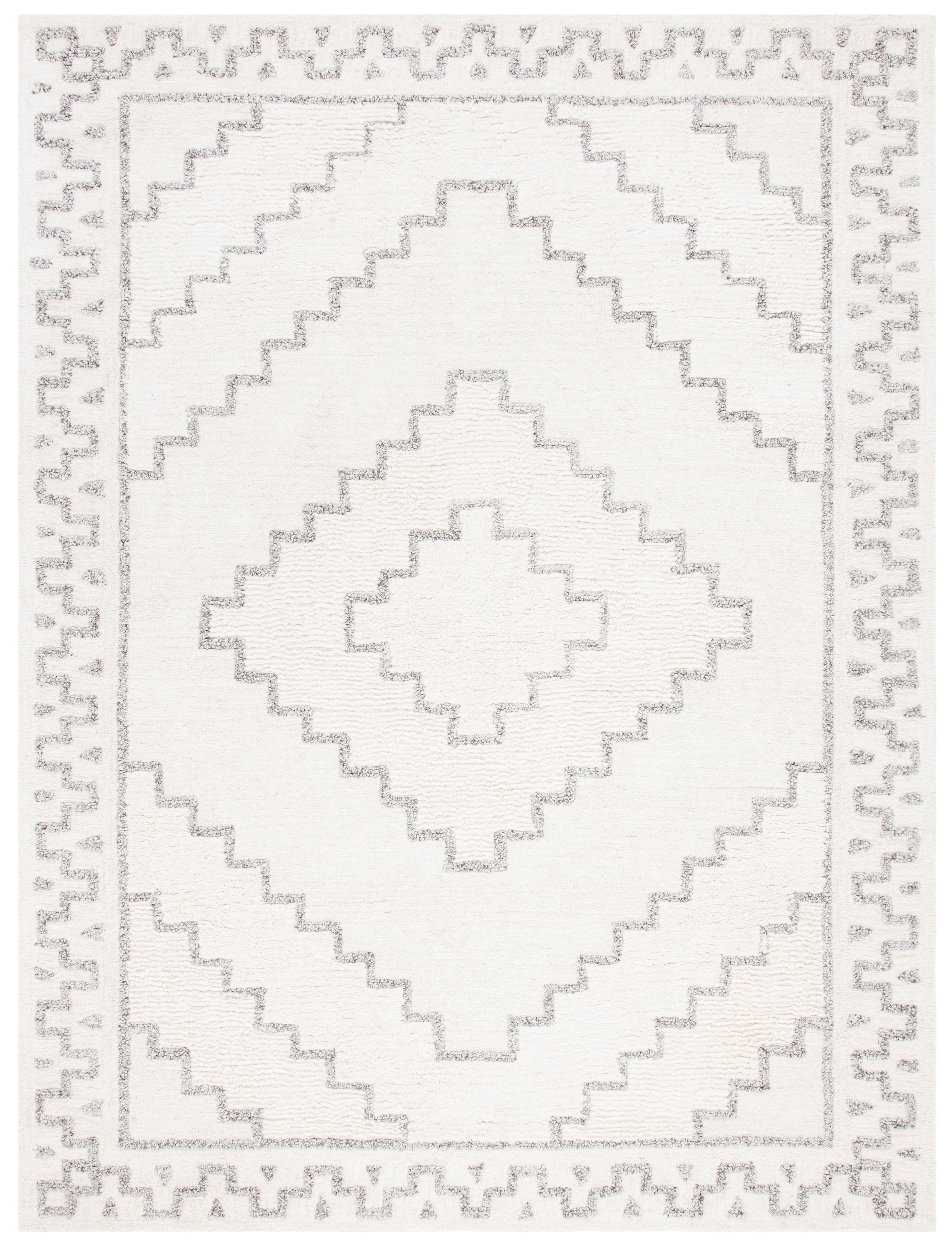 Casablanca CSB205 Hand Tufted Area Rug - Ivory/Gray - 8'9"x11'9" - Safavieh..