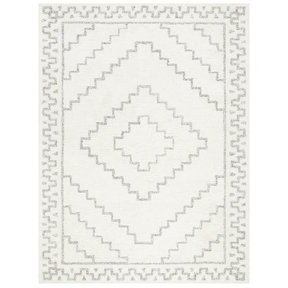 Casablanca CSB205 Hand Tufted Area Rug - Ivory/Gray - 8'9"x11'9" - Safavieh..