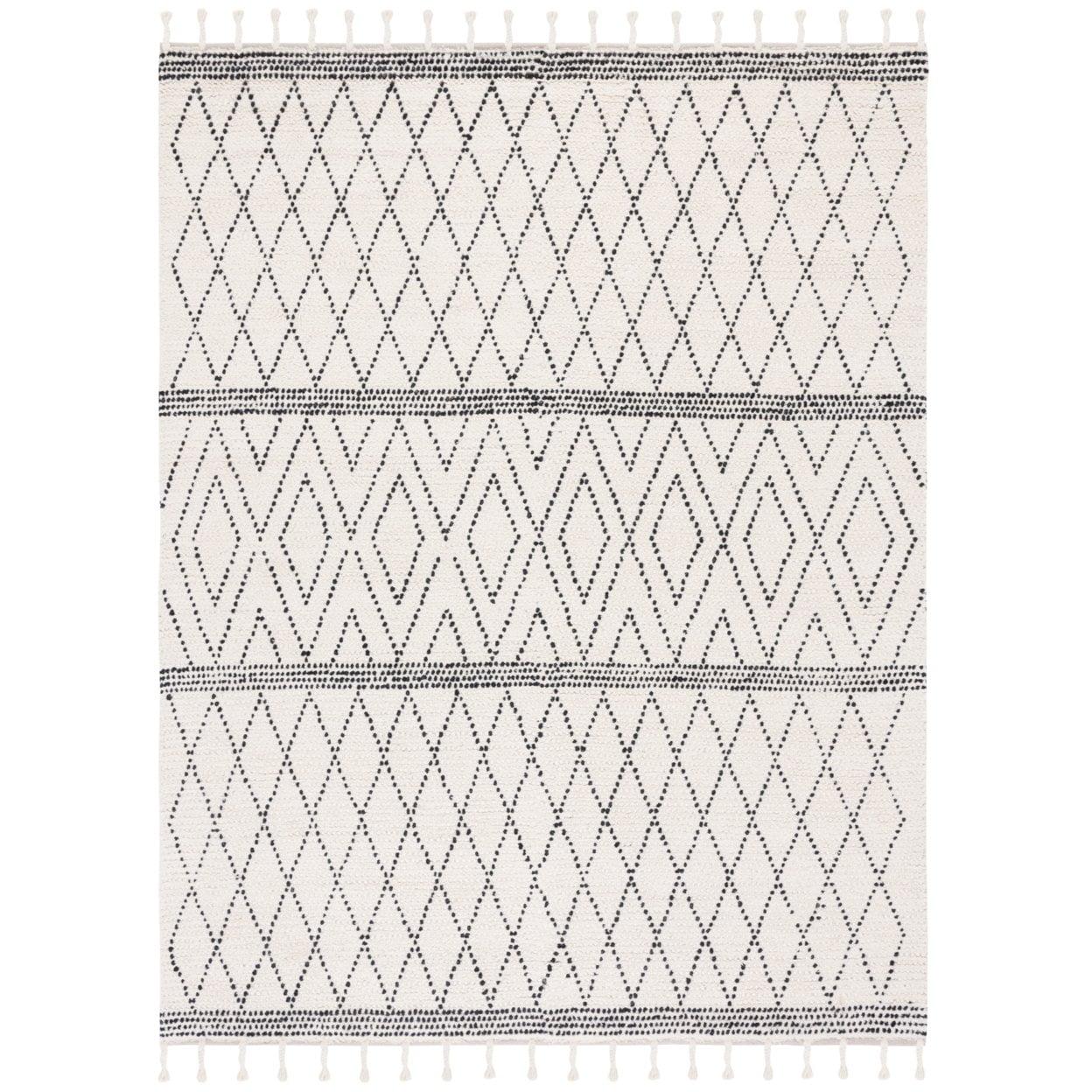 Casablanca CSB491 Hand Woven Area Rug - Ivory/Black - 3'x5' - Safavieh.