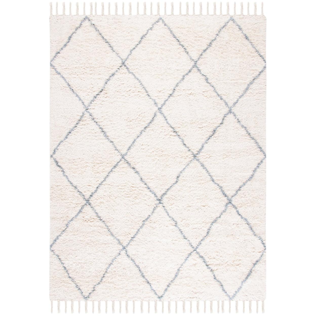 Casablanca CSB951 Hand Tufted Area Rug - Blue/Ivory - 5' X 8' - Safavieh.