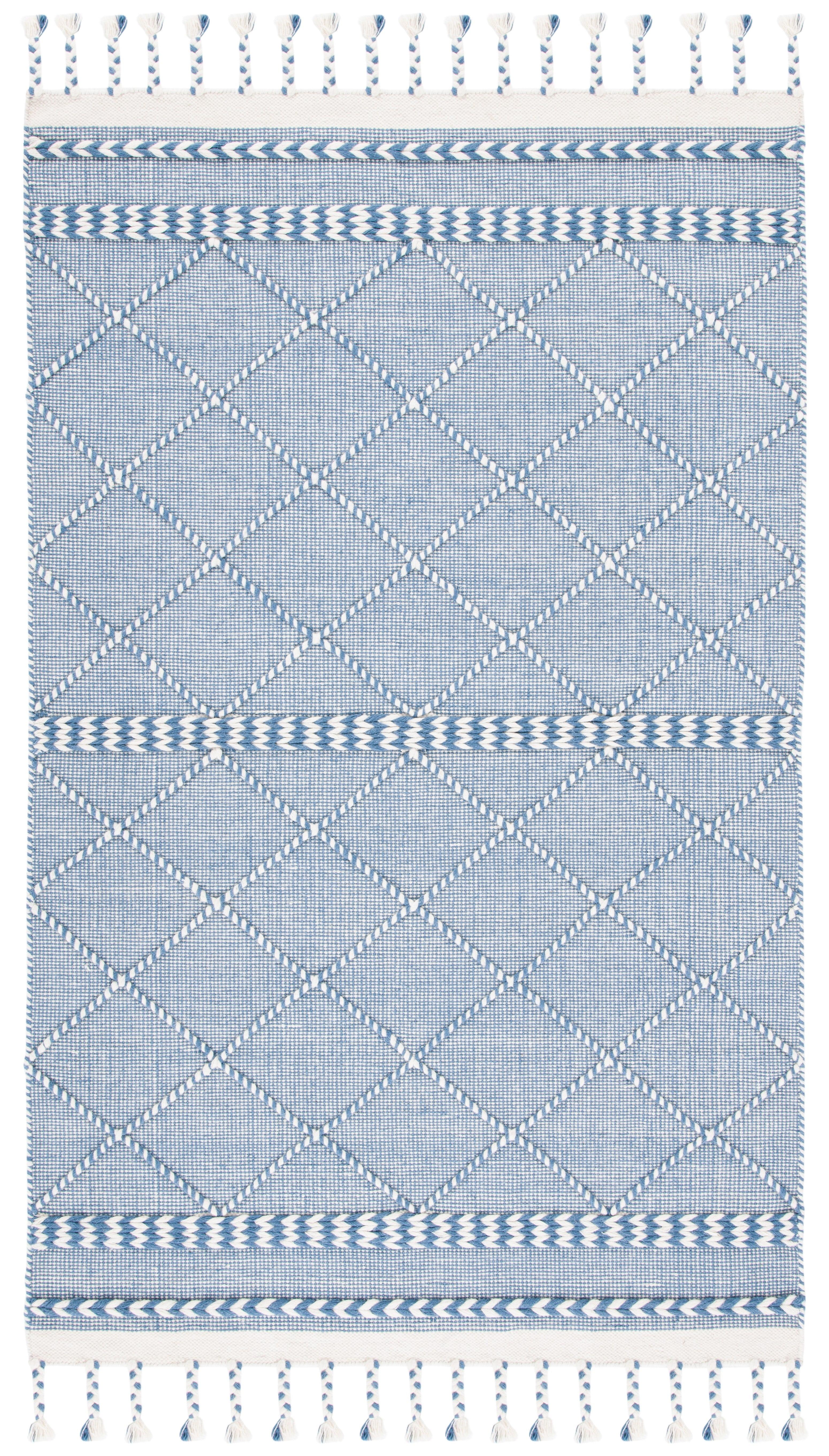 Casablanca CSB575 Hand Loomed Area Rug - Blue/Ivory - 6'x9' - Safavieh.