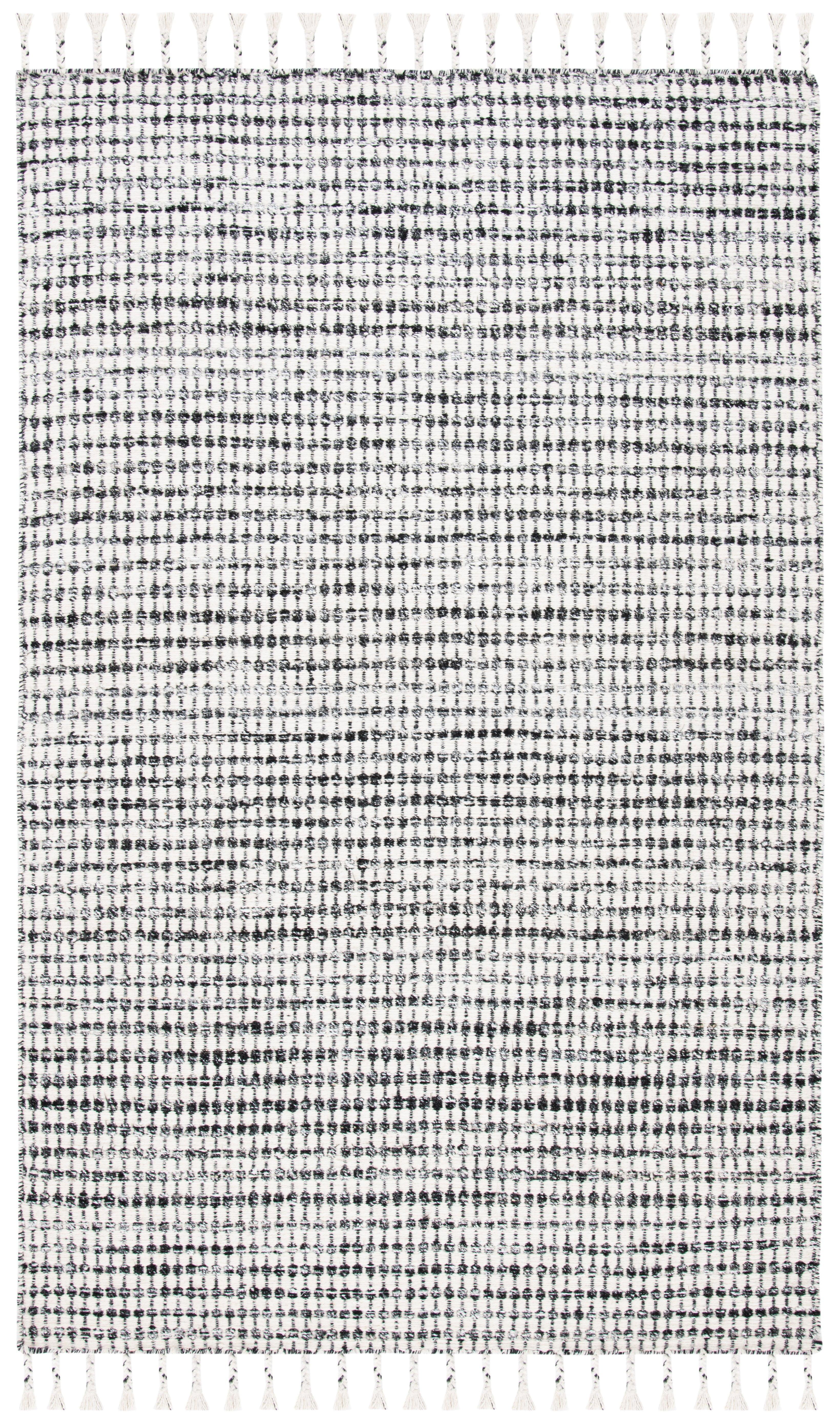 Casablanca CSB425 Power Loomed Area Rug - Black/Ivory - 4'x6' - Safavieh.