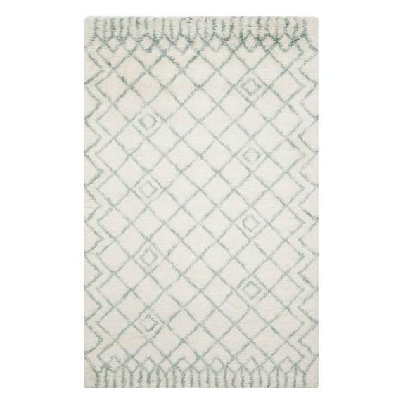 Casablanca CSB894 Hand Tufted Indoor Area Rug - Ivory/Blue - 4'x6' - Safavieh