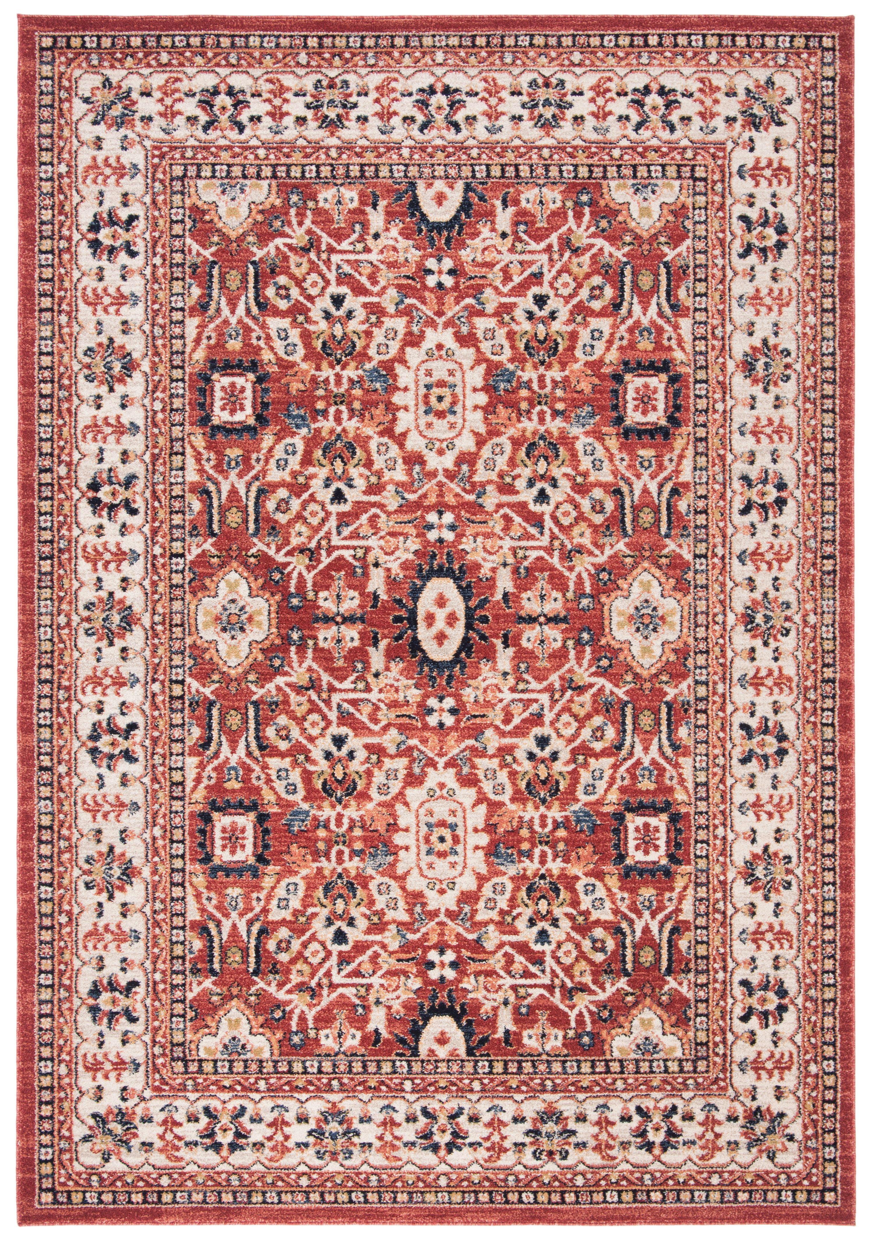 Charleston CHL412 Loomed Indoor Area Rug - Red/Ivory - 5'3"x7'6" - Safavieh