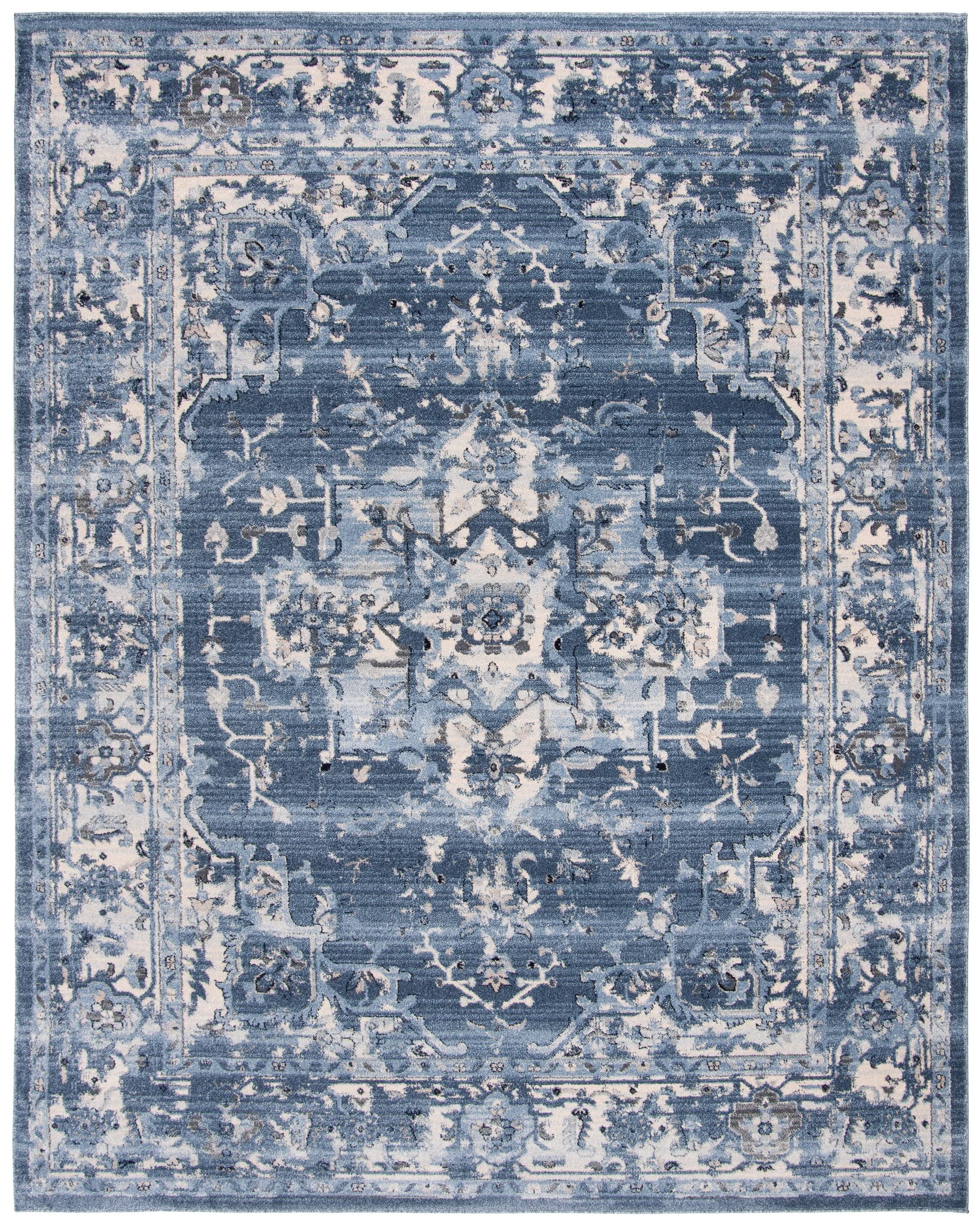 Charleston CHL411 Loomed Indoor Area Rug - Navy/Creme - 8'x10' - Safavieh