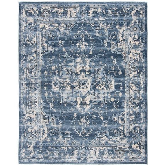Charleston CHL411 Loomed Indoor Area Rug - Navy/Creme - 8'x10' - Safavieh