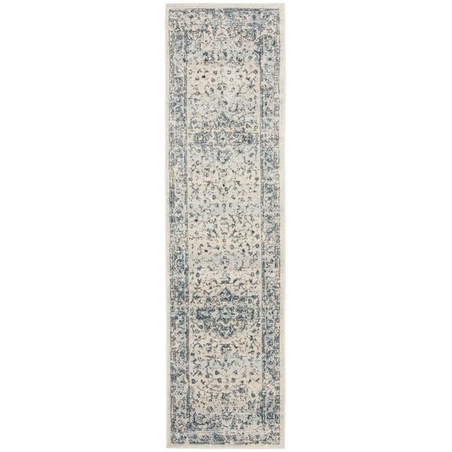 Charleston CHL411 Loomed Indoor Runner Rug - Ivory/Navy - 2'x16' - Safavieh