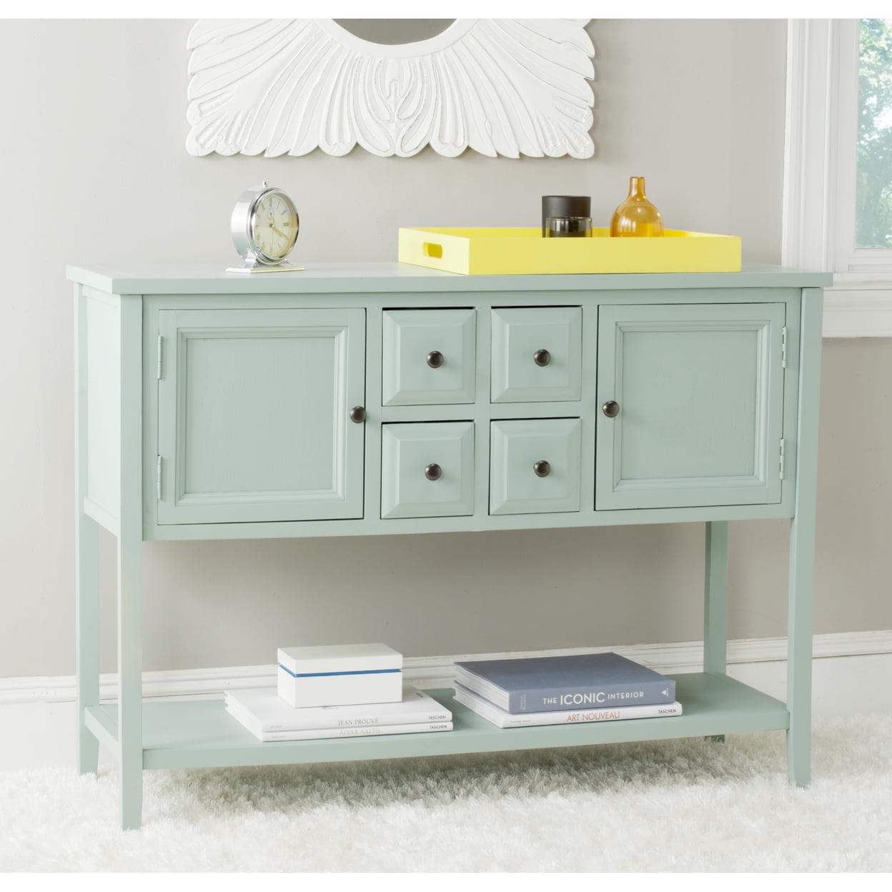 Aqua Smoke Transitional 46'' Oak Sideboard with Storage