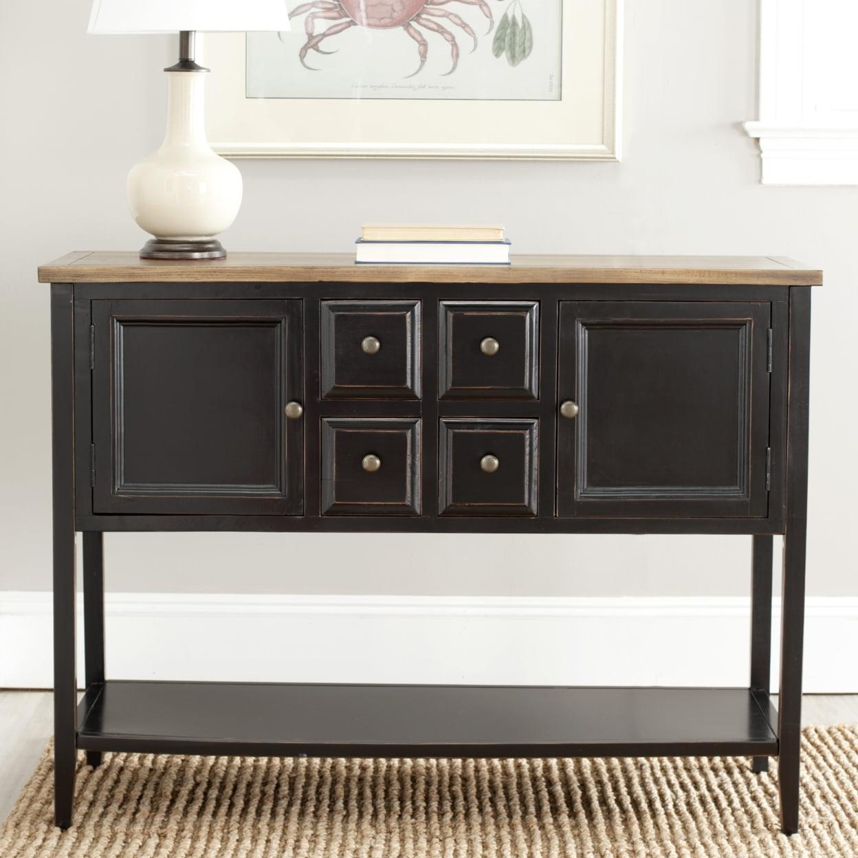 Charlotte 46" Black and Oak Transitional Sideboard