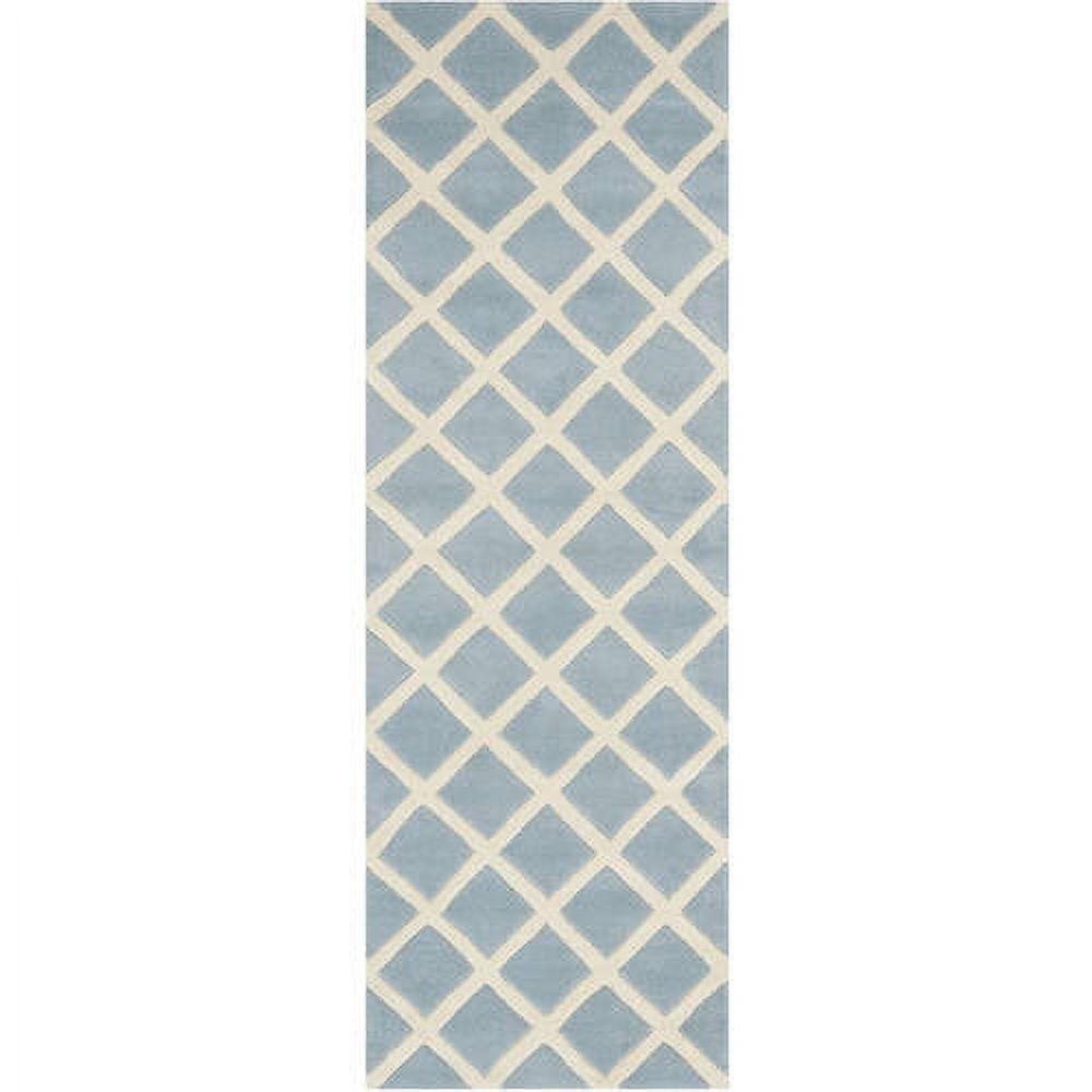 SAFAVIEH Chatham CHT718B Handmade Blue / Ivory Rug