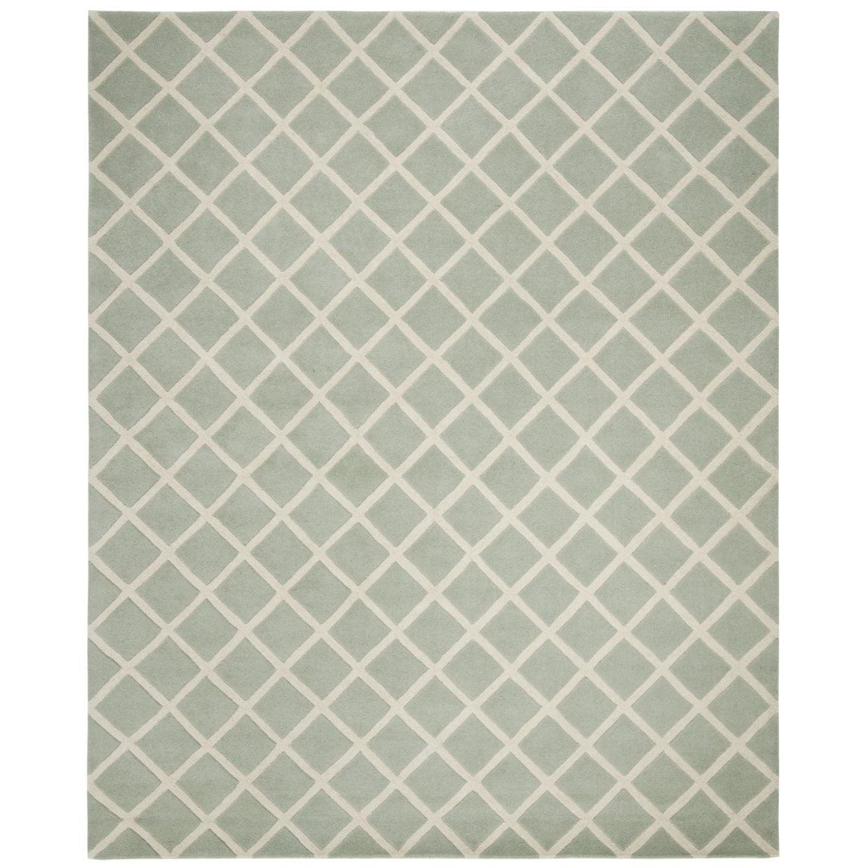 SAFAVIEH Chatham CHT718E Handmade Grey / Ivory Rug