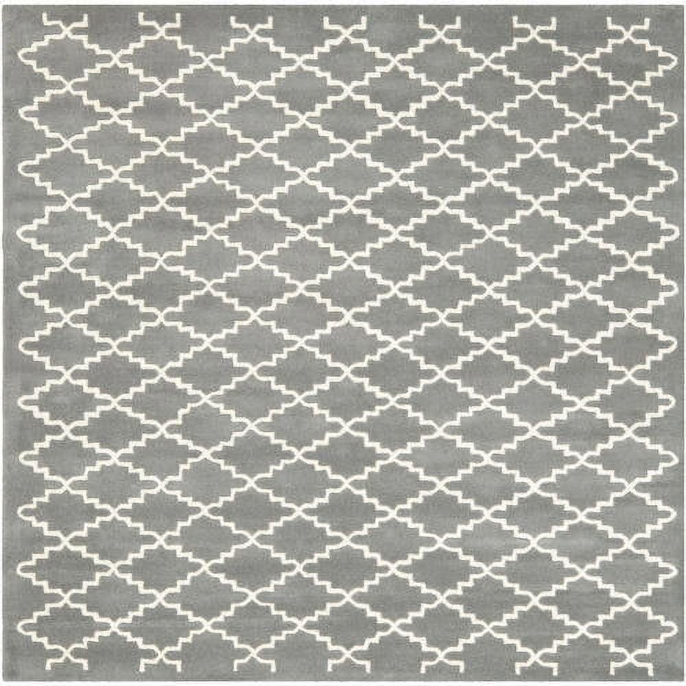 SAFAVIEH Chatham CHT721D Handmade Dark Grey / Ivory Rug