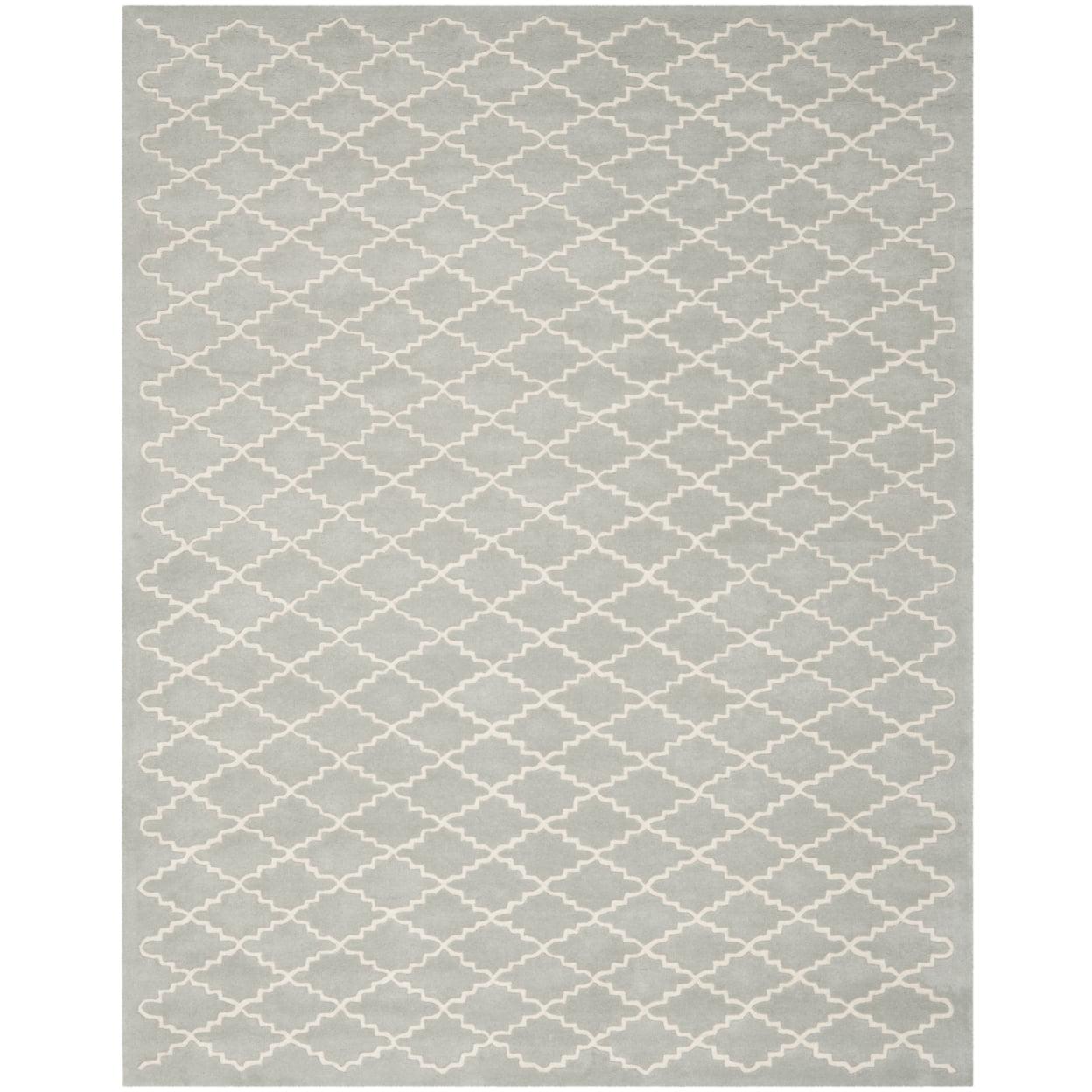 Gray Hand-Tufted Wool 9' x 12' Moroccan Rug