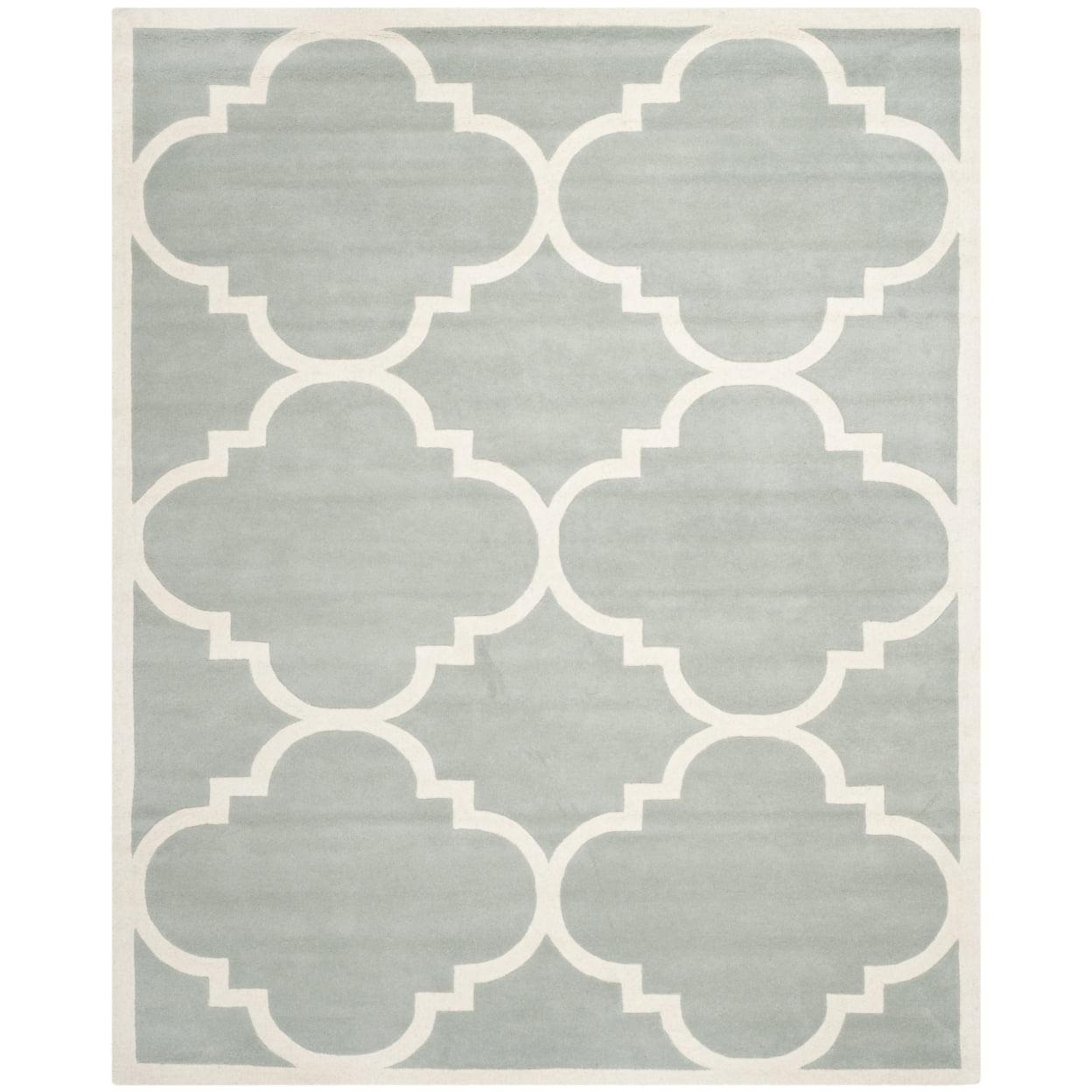 SAFAVIEH Chatham CHT730E Handmade Grey / Ivory Rug