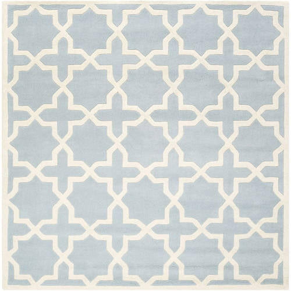 SAFAVIEH Chatham CHT732B Handmade Blue / Ivory Rug