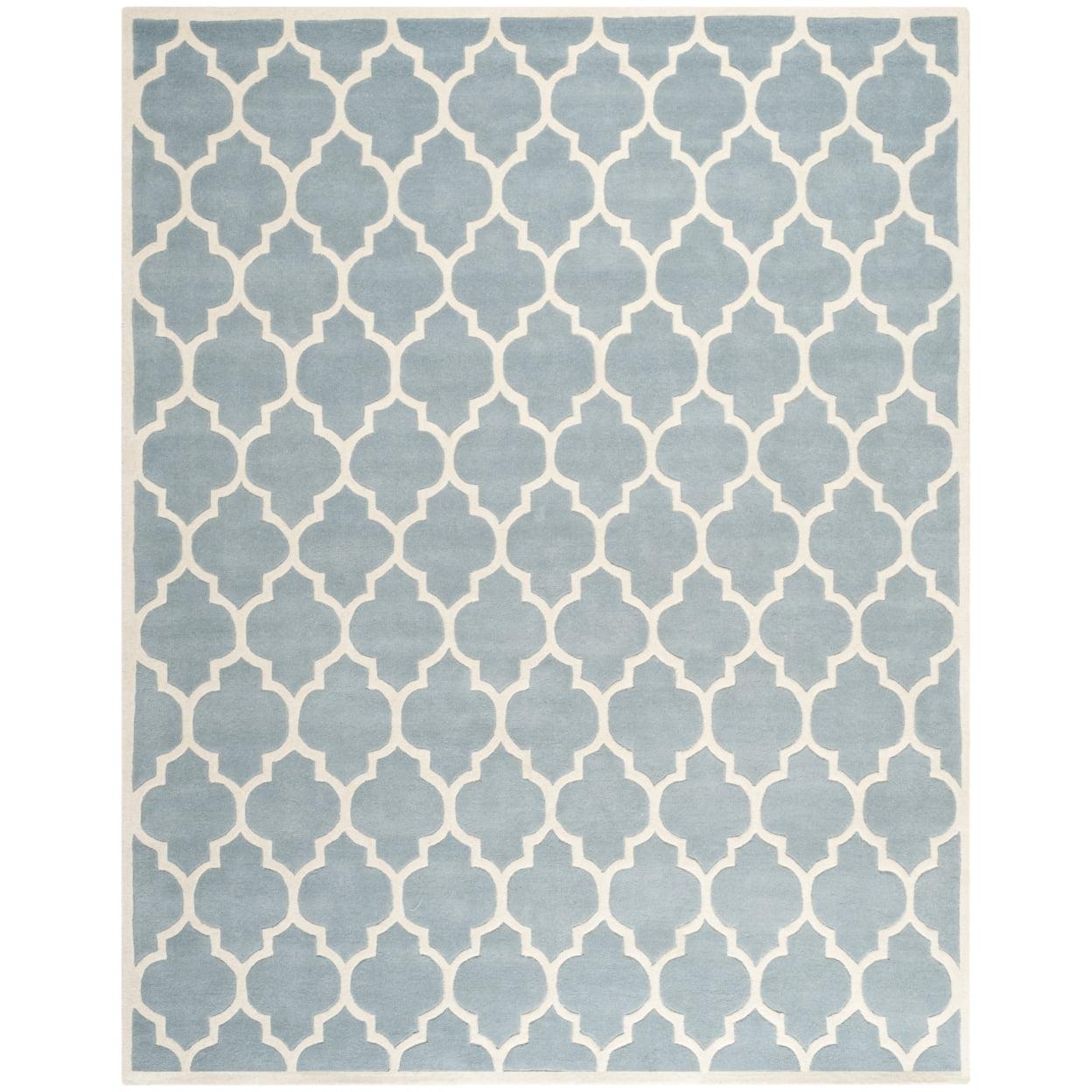 SAFAVIEH Chatham CHT734B Handmade Blue / Ivory Rug