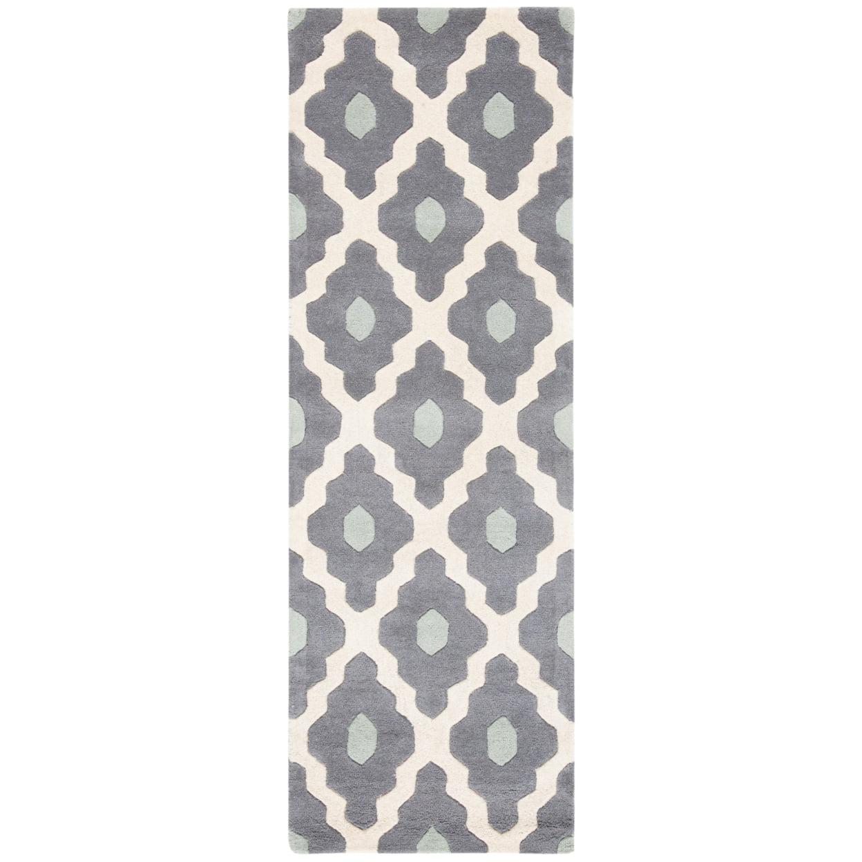 SAFAVIEH Chatham CHT748D Handmade Ivory / Dark Grey Rug