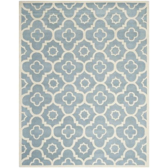 SAFAVIEH Chatham CHT750B Handmade Blue / Ivory Rug