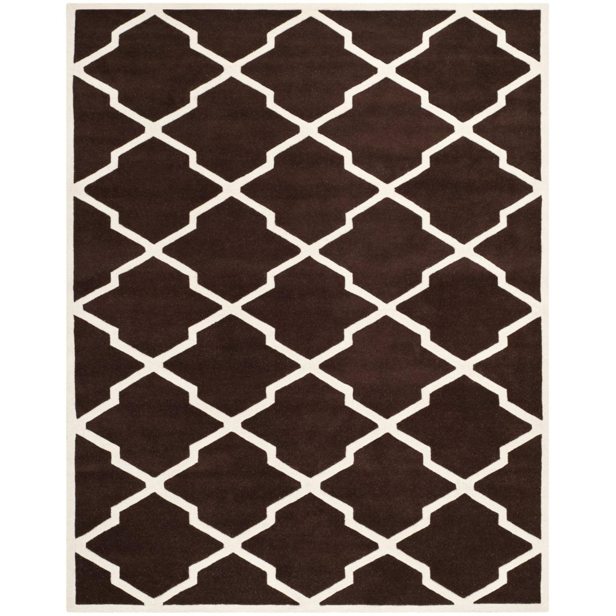 Chatham CHT735 Hand Tufted Accent Rug Dark Brown / Ivory 3' X 5' - Safavieh.