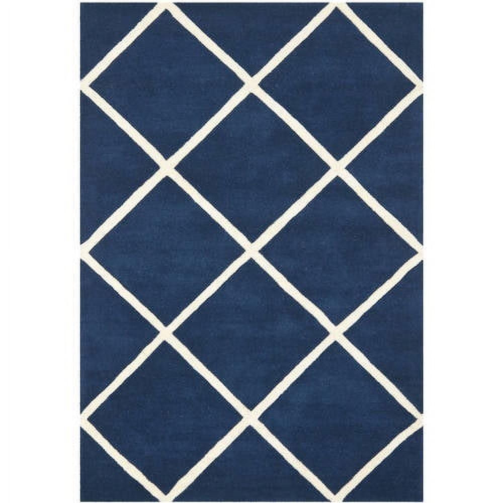 Chatham CHT720 Tufted Indoor Area Rug - Dark Blue/Ivory - 6'x9' - Safavieh