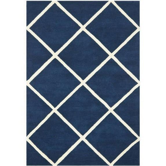 Chatham CHT720 Tufted Indoor Area Rug - Dark Blue/Ivory - 6'x9' - Safavieh