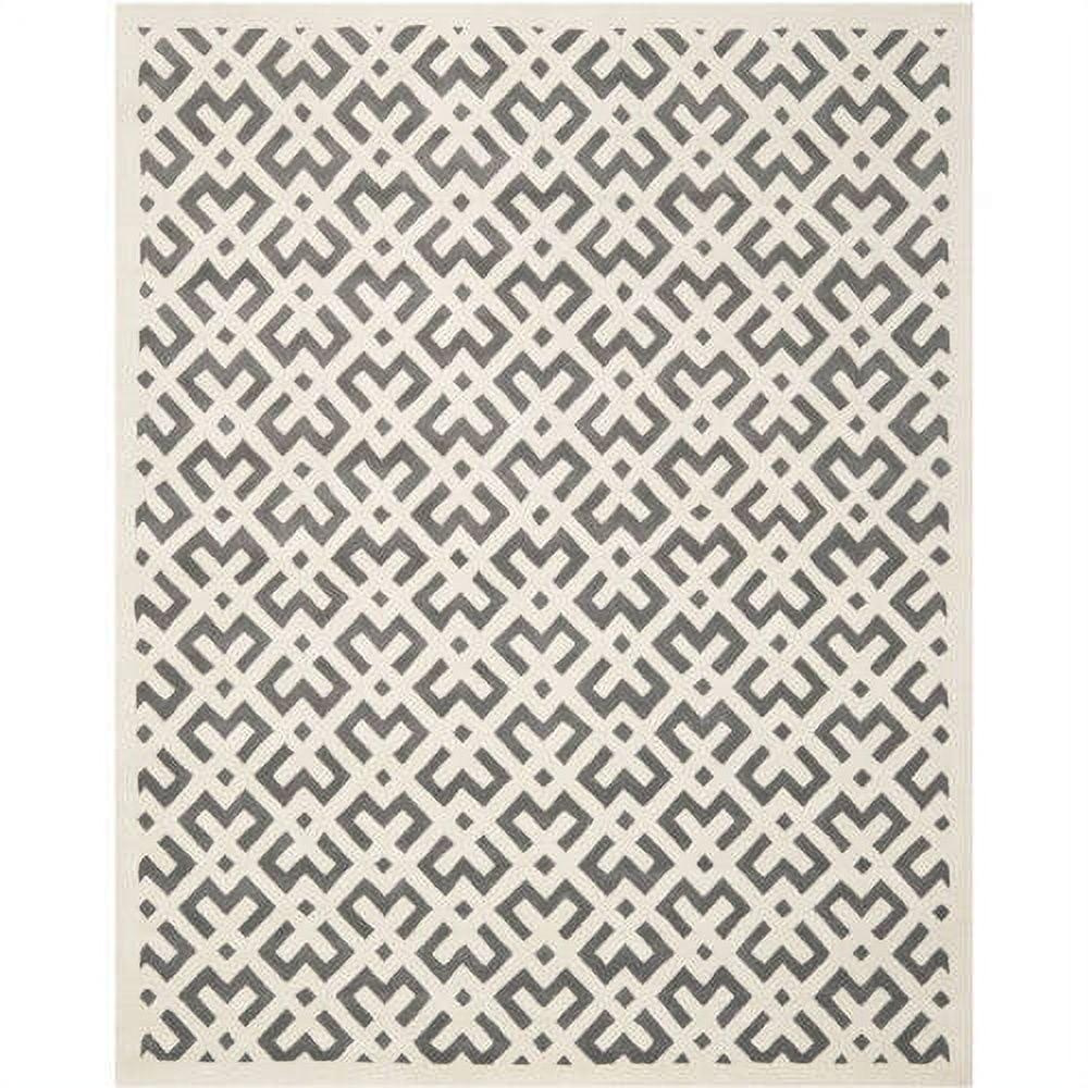SAFAVIEH Chatham Jackson Geometric Wool Area Rug, Dark Grey/Ivory, 8' x 10'