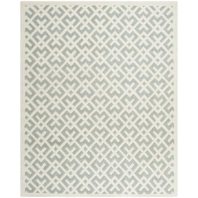 SAFAVIEH Chatham Jackson Geometric Wool Area Rug, Grey/Ivory, 8' x 10'