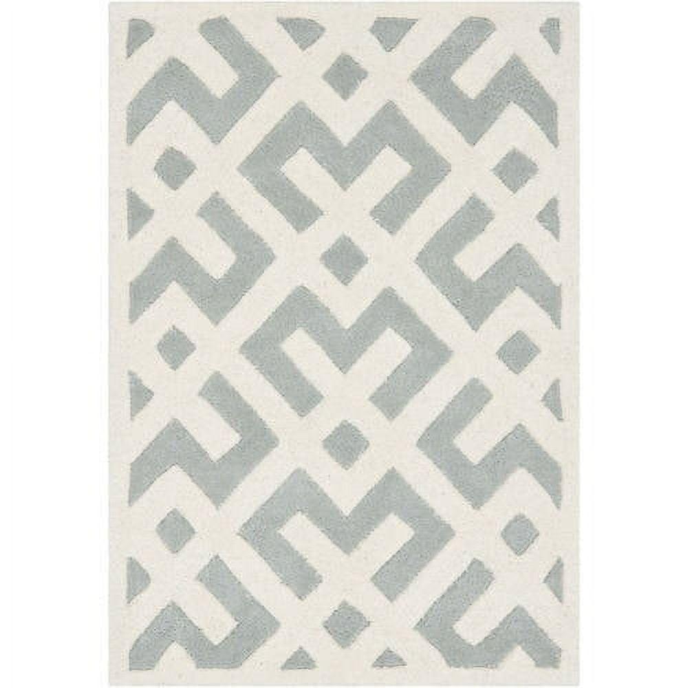 Hand-Tufted Artisan Wool 8' x 10' Rectangular Rug in Gray