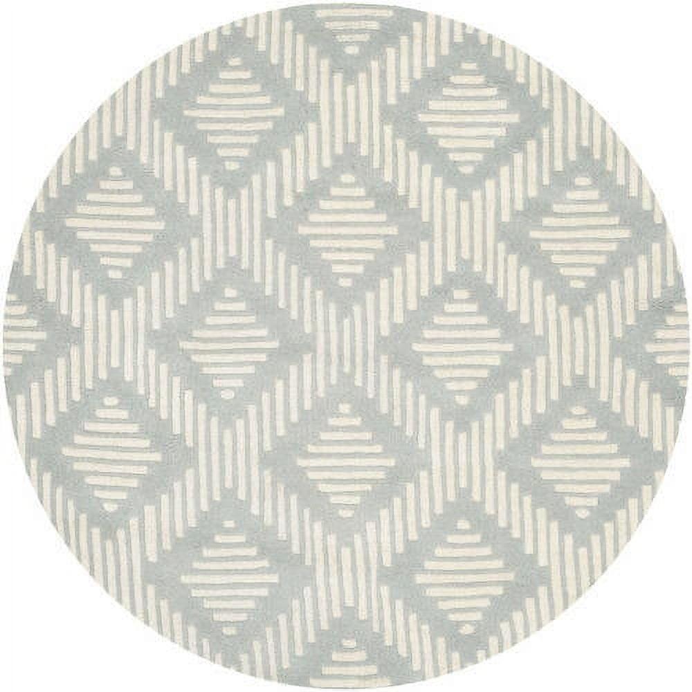 SAFAVIEH Chatham Waylon Geometric Wool Area Rug, Grey/Ivory, 5' x 8'