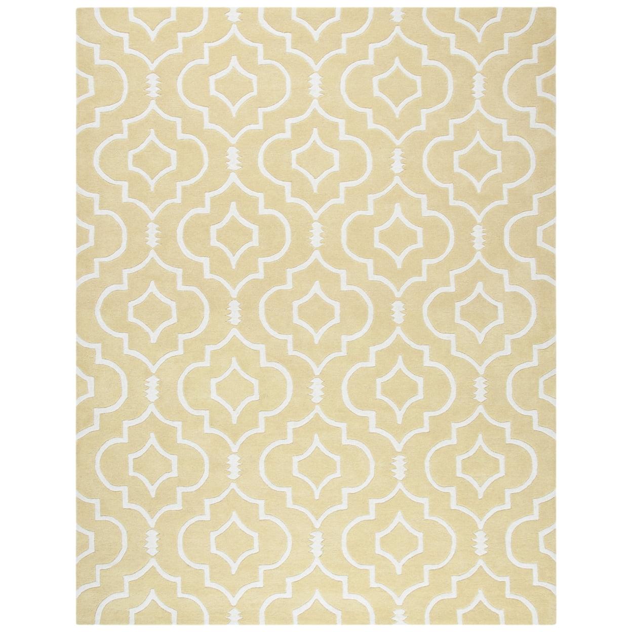 Chatham CHT736 Hand Tufted Area Rug Light Gold / Ivory 5' X 8' - Safavieh.