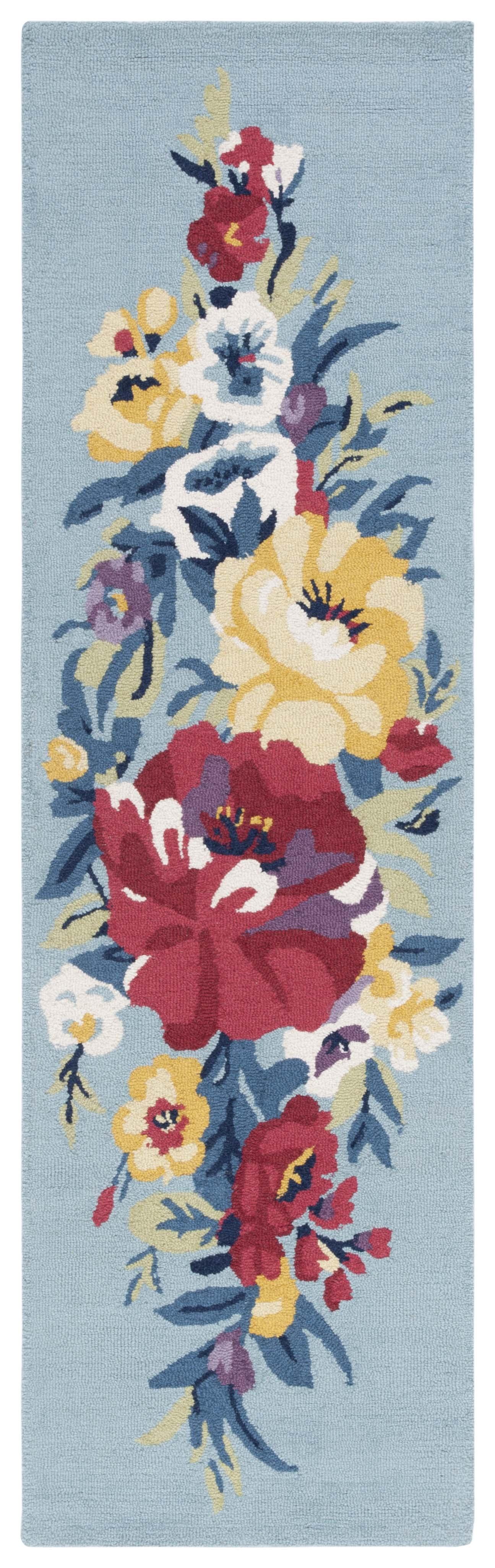 Chelsea HK219 Hand Tufted Runner Rug - Blue/Rose - 2'3"x8' - Safavieh.