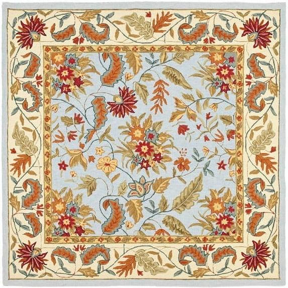Chelsea HK141 Handmade Area Rug - 3' Round - Light Blue - Safavieh
