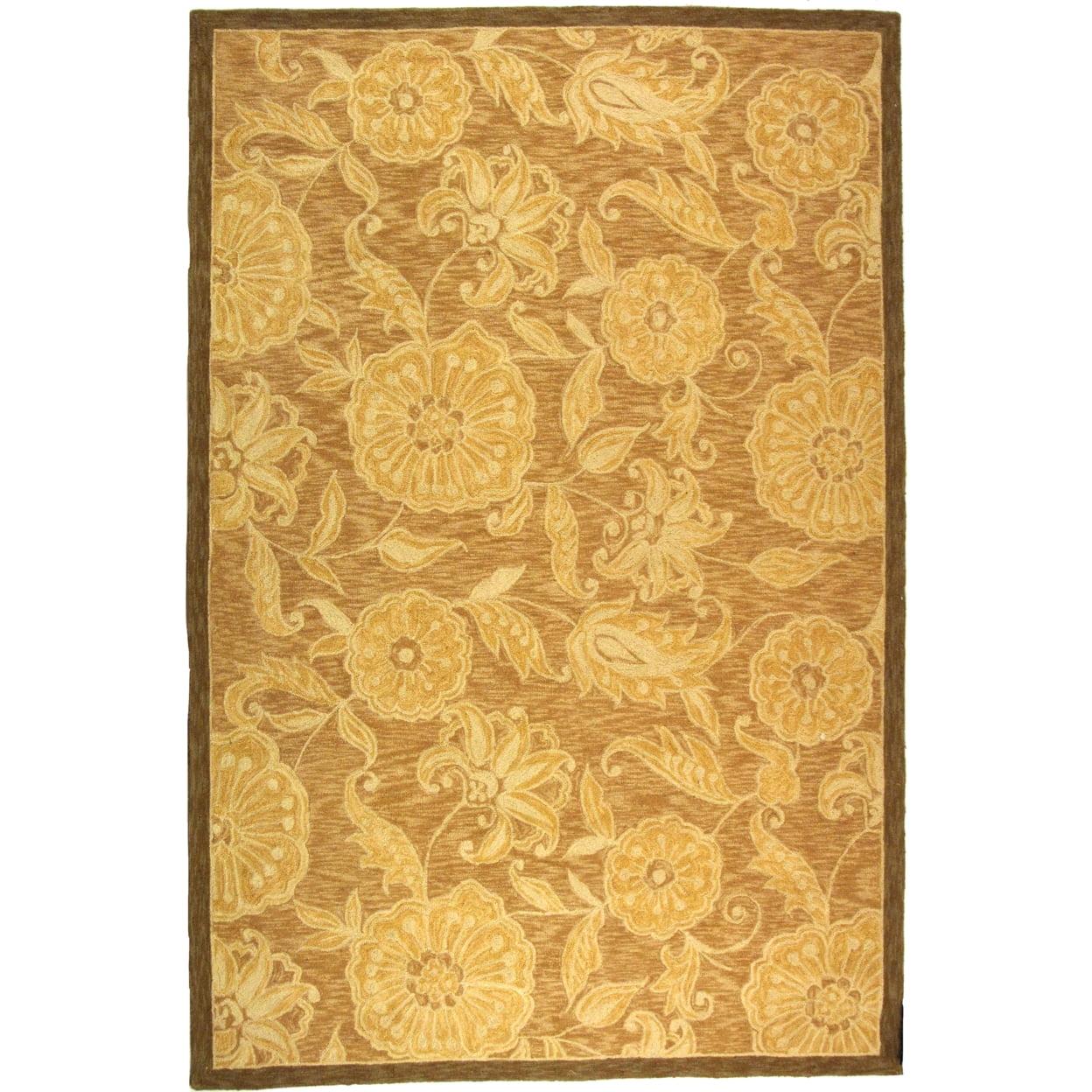 Ivory Elegance Hand-Knotted Wool Rectangular Area Rug